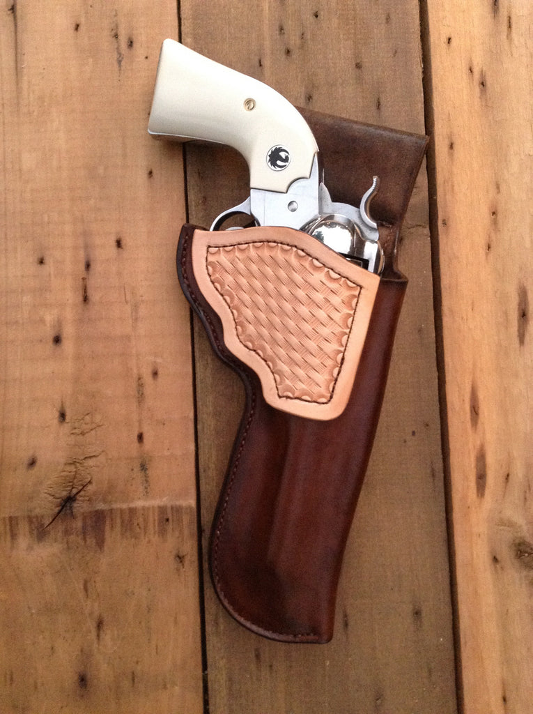 Custom leather holster for Ruger Bisley Vacquero.